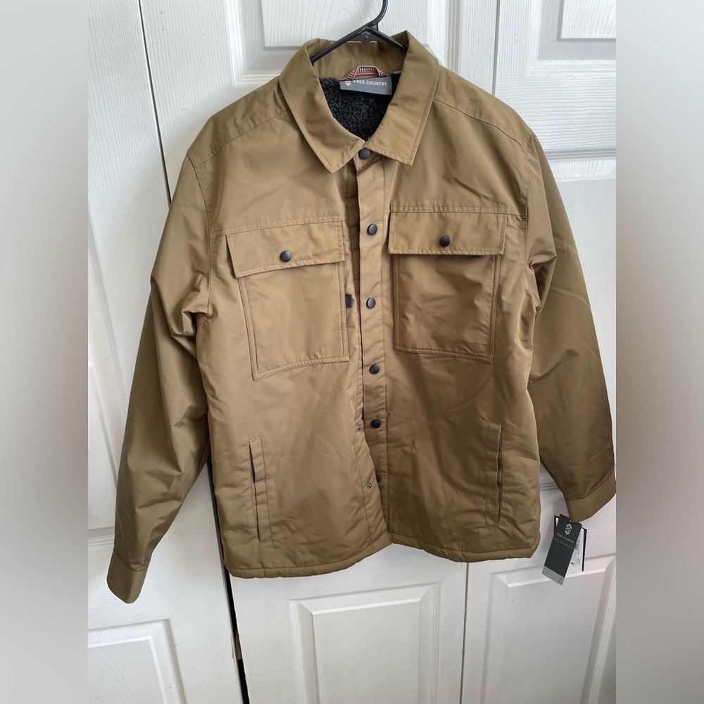 Mens free country button up jacket